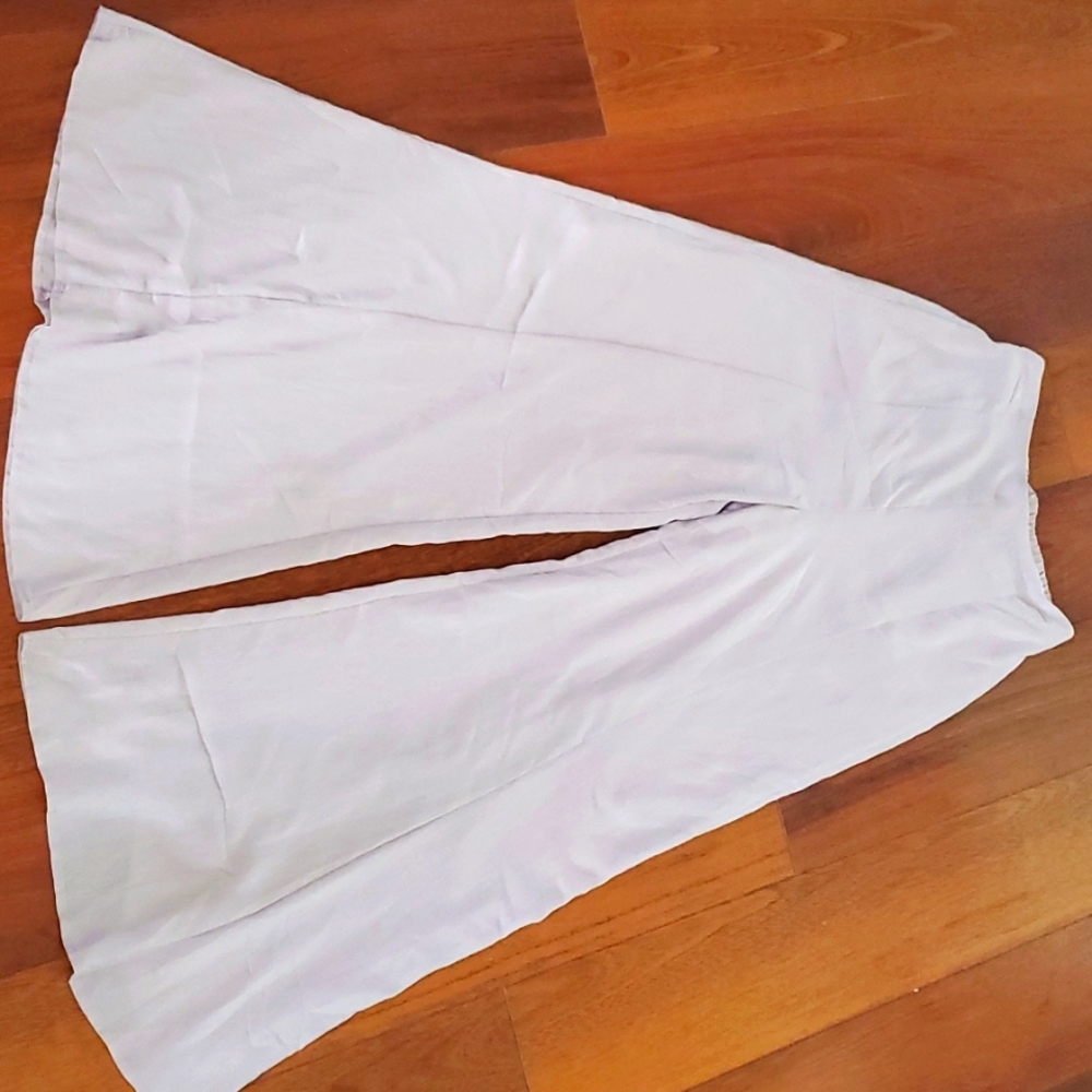 Wide leg pants light blush pink